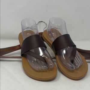 Reef Brown Thong Slip-On Sandals Size 9 Excellent Condition